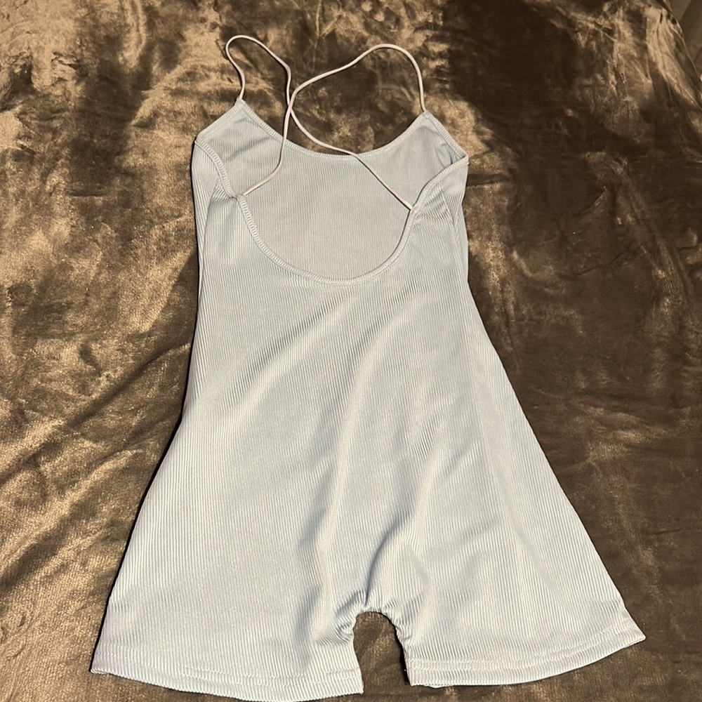baby blue romper